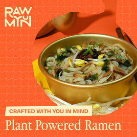 Rawmyun plant-based ramen soup, convenient nourishing option.