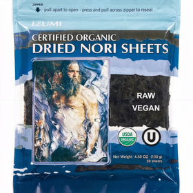 Rawnori raw organic nori sheets pack, ready for sushi wraps and savory bowls.