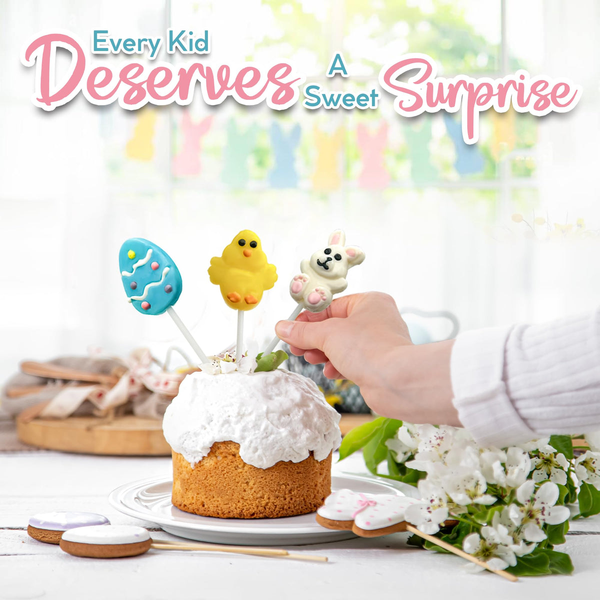 RBBZ Party Easter baskets and party favors with assorted lollipops