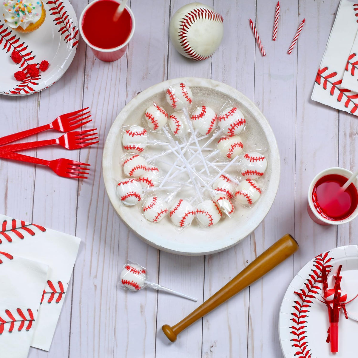 RBBZ Party baseball candy lollipops individually wrapped for freshness and easy distribution.