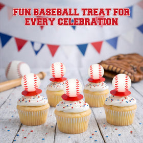RBBZ Party baseball candy rings provide kid-friendly game day treats.