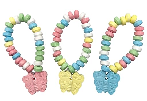 RBBZ Party butterfly candy bracelets gift-ready for goody bags and buffets.