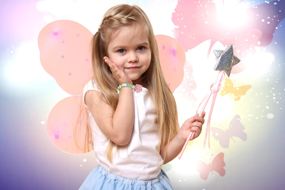RBBZ Party butterfly candy bracelets worn on the wrist, colorful birthday favors.