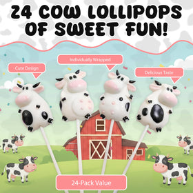 RBBZ Party cow lollipops enhance baby showers with playful charm.