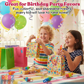 RBBZ Party Cupcake Candy Rings closeup — glossy, candy-coated rings for kids.
