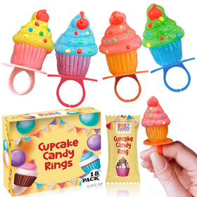 RBBZ Party Cupcake Candy Rings pack — colorful wearable treats for celebrations.