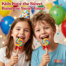 RBBZ Party dessert table lollipops in a decorative bowl