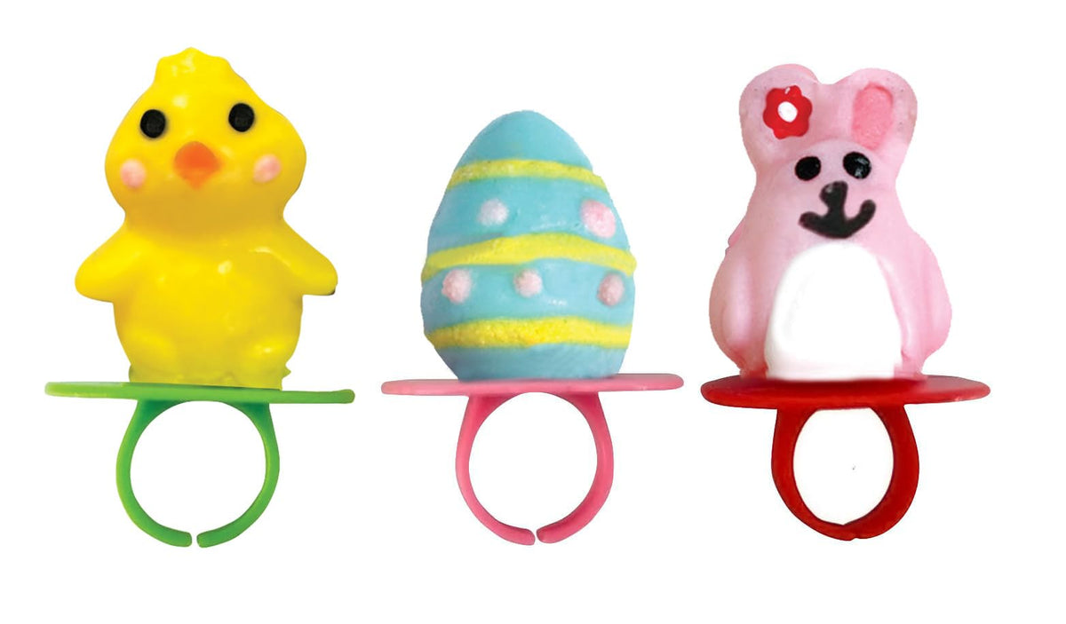 Colorful Easter baskets filler: ring pops that kids can wear and enjoy