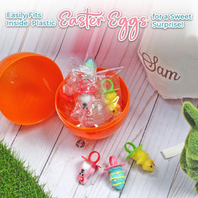 Egg hunt candy with wearable rings, perfect for prize bins