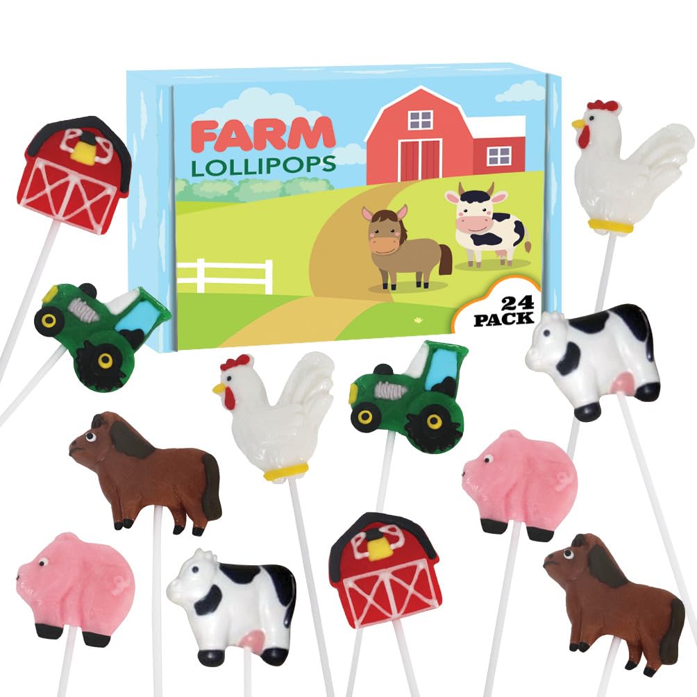 RBBZ Party Farm Candy Lollipops showcase playful animal shapes for party favors