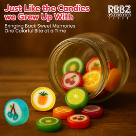 RBBZ Party cherry flavor slices create classic candy appeal.