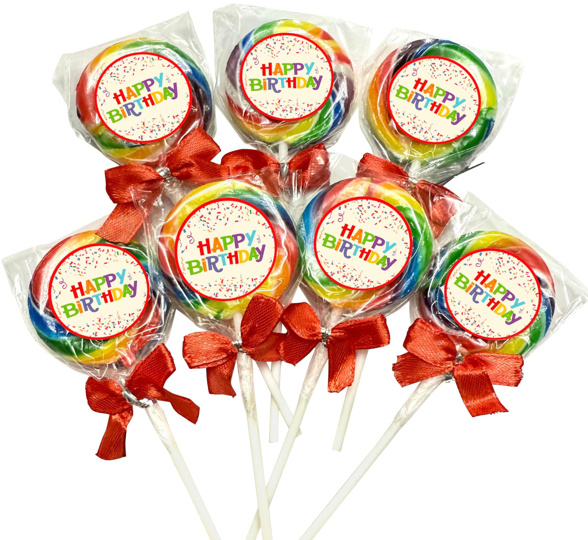 RBBZ Party Happy Birthday Lollipops 24 wrapped pieces for easy party favors