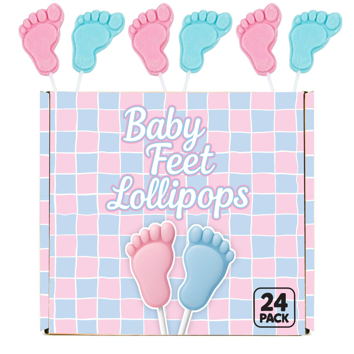 RBBZ Party individually wrapped baby feet lollipops ensure freshness and easy distribution.