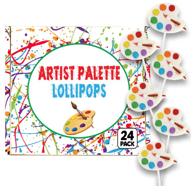 RBBZ Party Little Artist Lollipop - paint-theme, ideal for art party favors and candy buffets