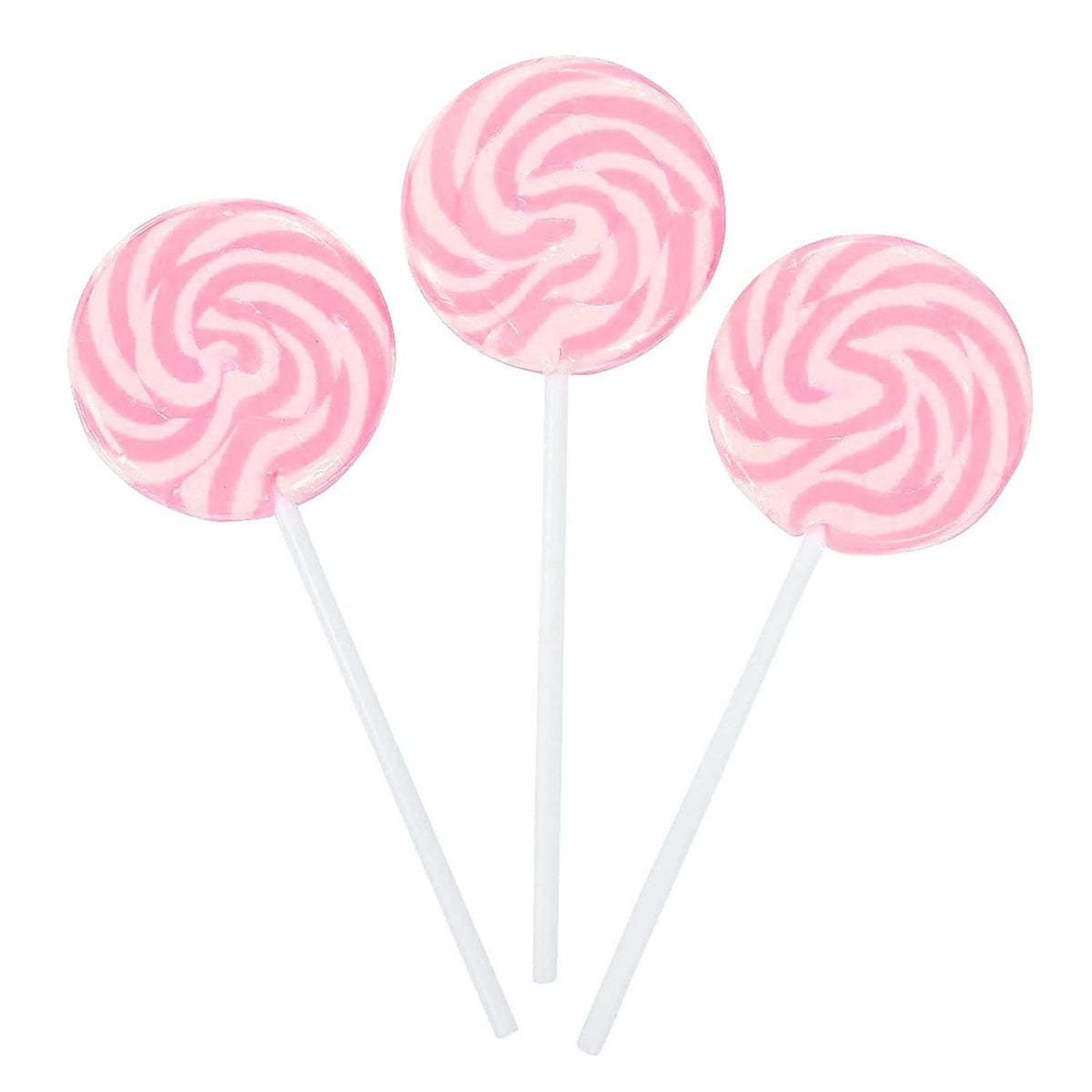 RBBZ Party pink swirl lollipops in a 24-pack for party favors