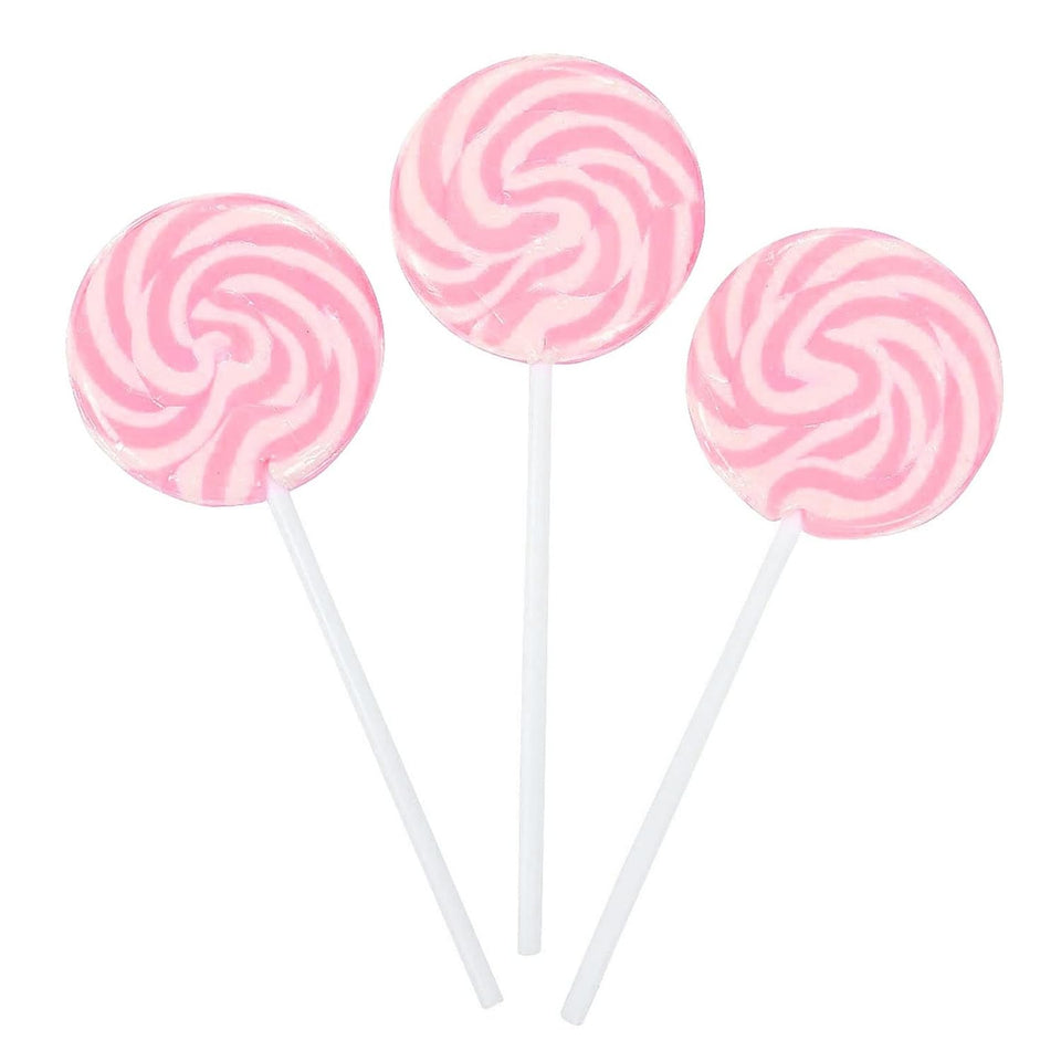 RBBZ Party pink swirl lollipops in a 24-pack for party favors