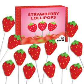RBBZ Party strawberry-shaped lollipops are ideal for party favors and celebrations.
