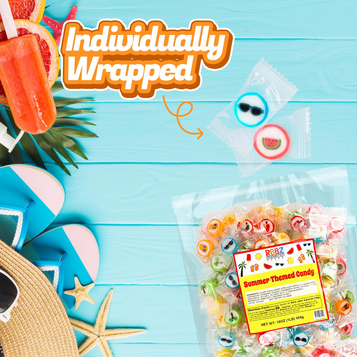 RBBZ Party Summer Candy watermelon flavor brightens poolside snacking.