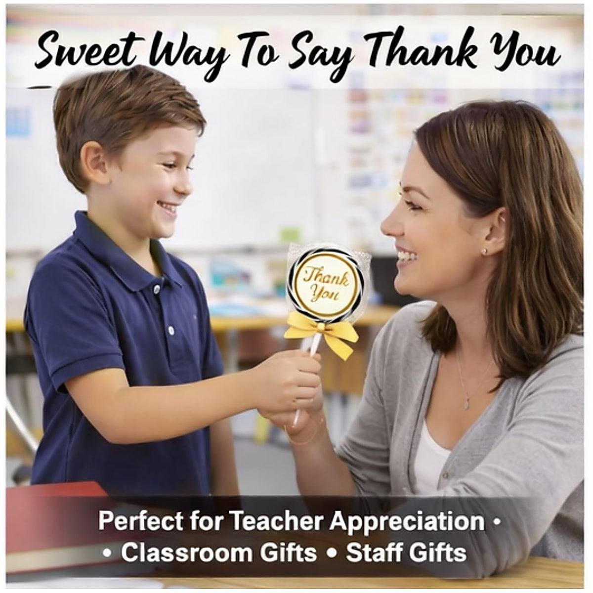 RBBZ Party thank you lollipops classroom use for student rewards.