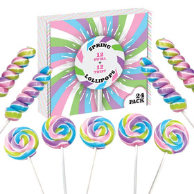 RBBZ Party spring candy pastel swirl lollipops for a vibrant party display.