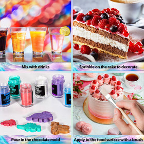 RBUGR luster dust on chocolate creates dazzling surface shine