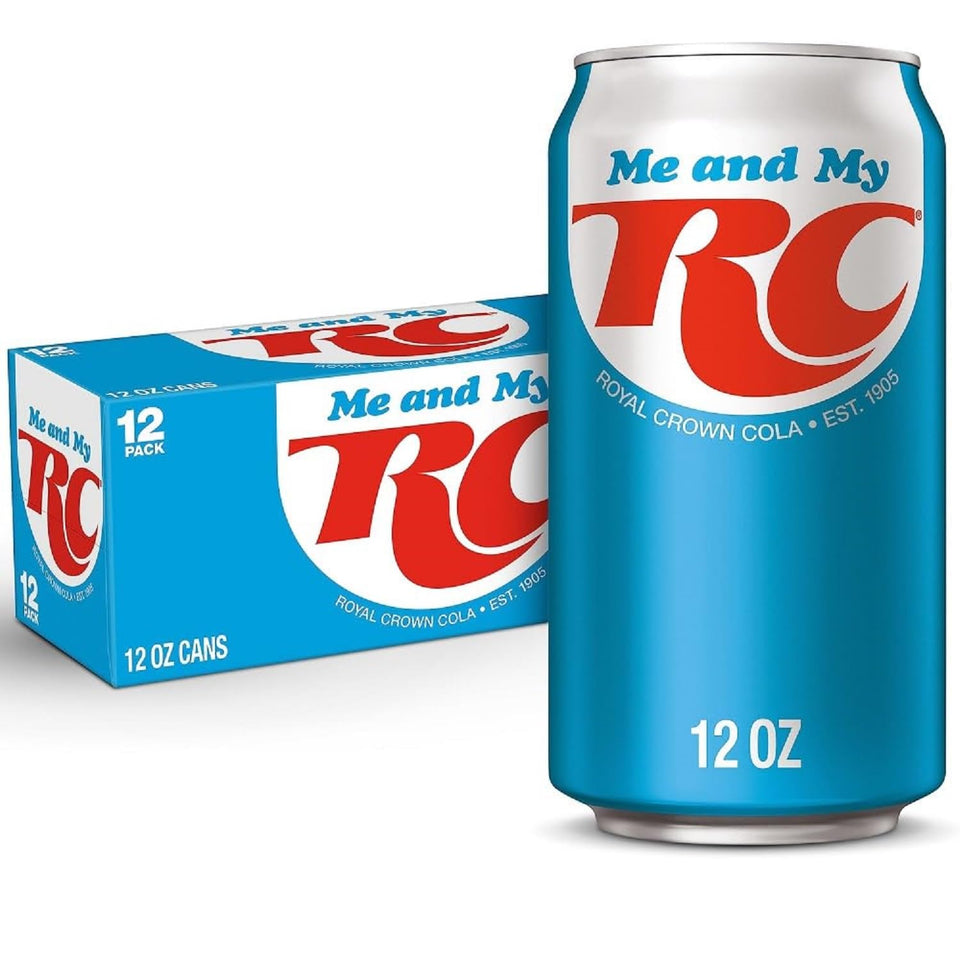 RC Cola 12 oz can, crisp refreshment for a quick break