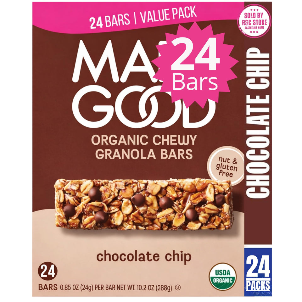 R&C Store Essentials Made_Goods chocolate chip granola bars in a box, ideal for snacks.