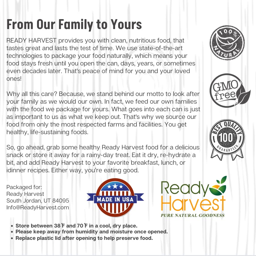 Ready Harvest label highlights 25-year shelf life for storage