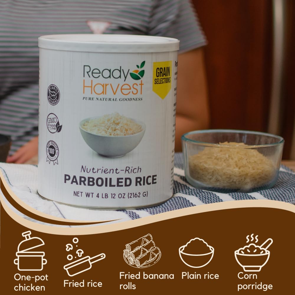 Ready Harvest Emergency Rice porridge presentation showcases versatile serving ideas.