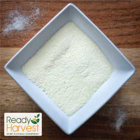 Ready Harvest milk powder being poured for quick hydration