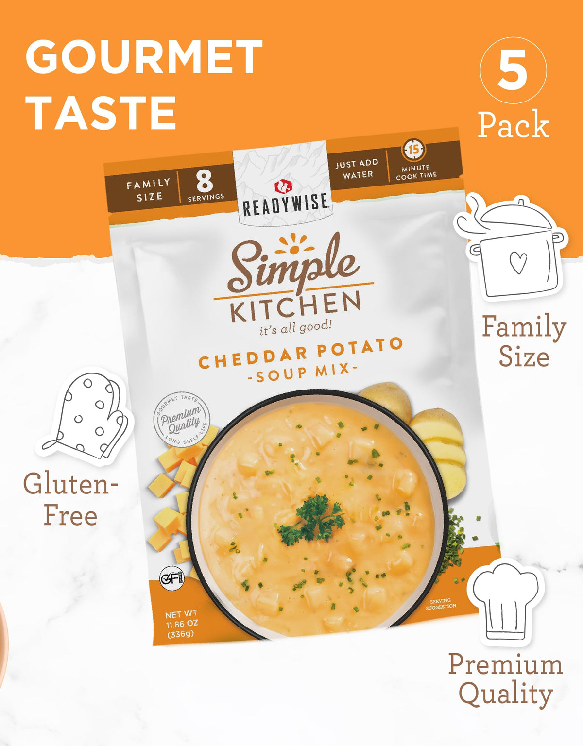 ReadyWise camping soup kit supports versatile outdoor meals during hiking trips.