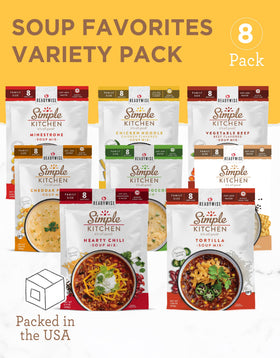 ReadyWise Pack Back Label Details Explain shelf-stable storage and serving directions.