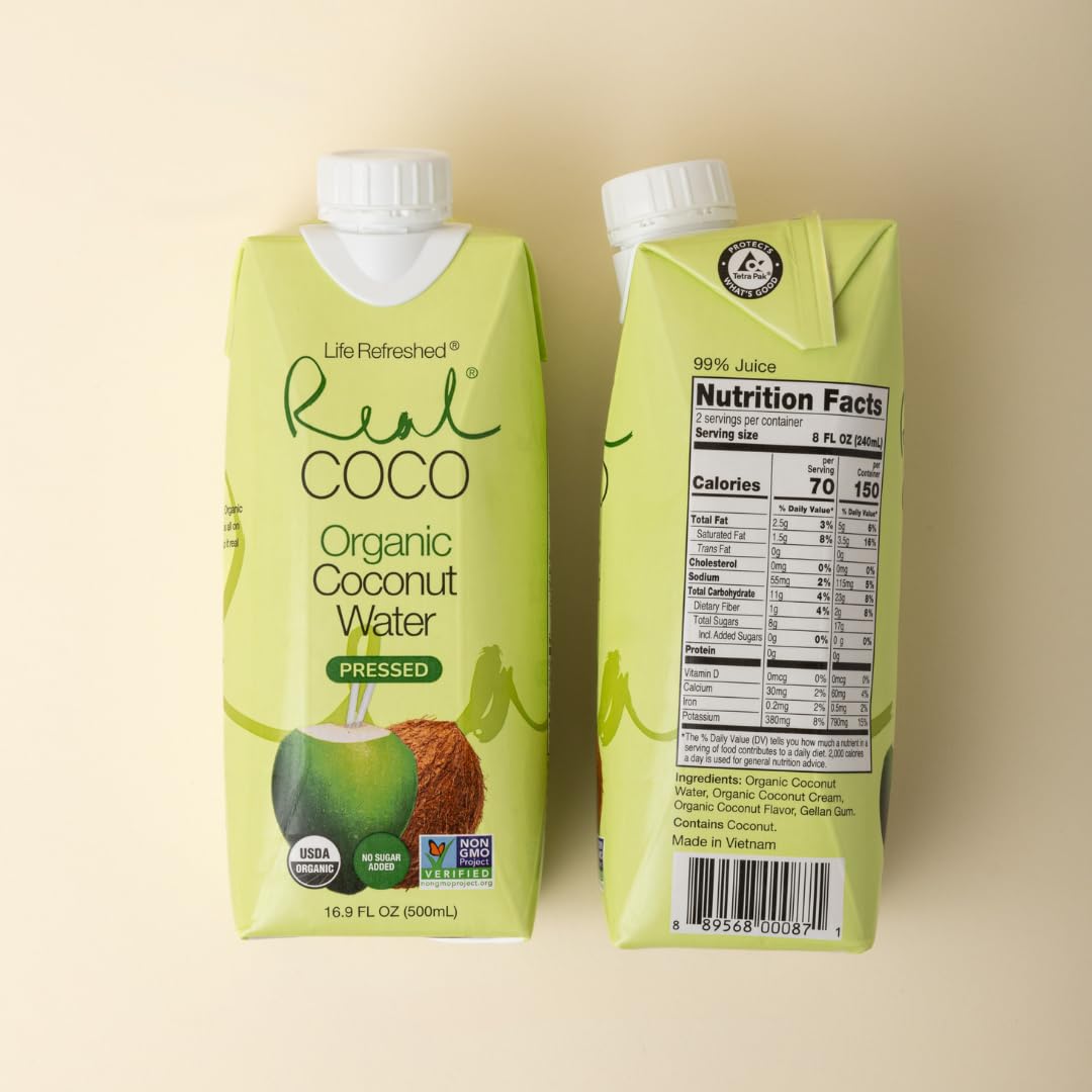 Real Coco bottle close-up showing label and ingredients.