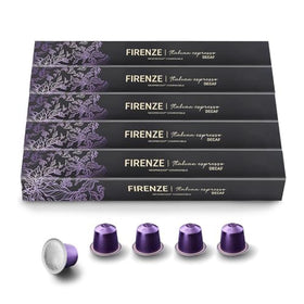 Real Coffee Great Taste Decaf Firenze capsule close-up highlighting aroma and decaf clarity
