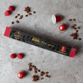 REAL COFFEE GREAT TASTE Nespresso Original balanced-mix capsules for versatile brews.