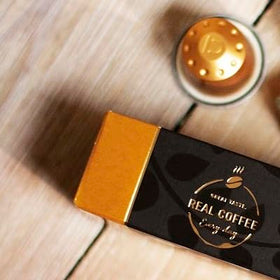 Fairtrade and Organic labels on San Marino Lungo packaging.