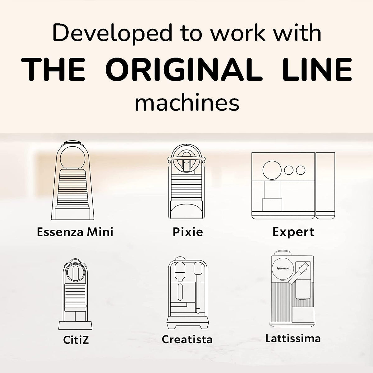 REAL COFFEE Lungo capsules work with Original Line machines for quick brewing