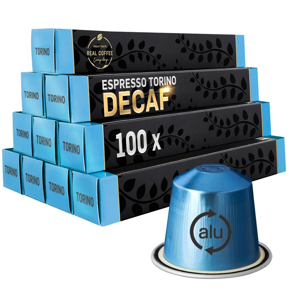 REAL COFFEE TORINO decaf espresso capsules for bold flavor without caffeine