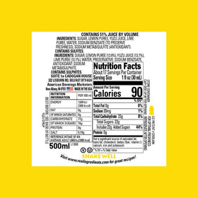 Real Infused Exotics Yuzu bottle label closeup emphasizes premium fruit ingredients