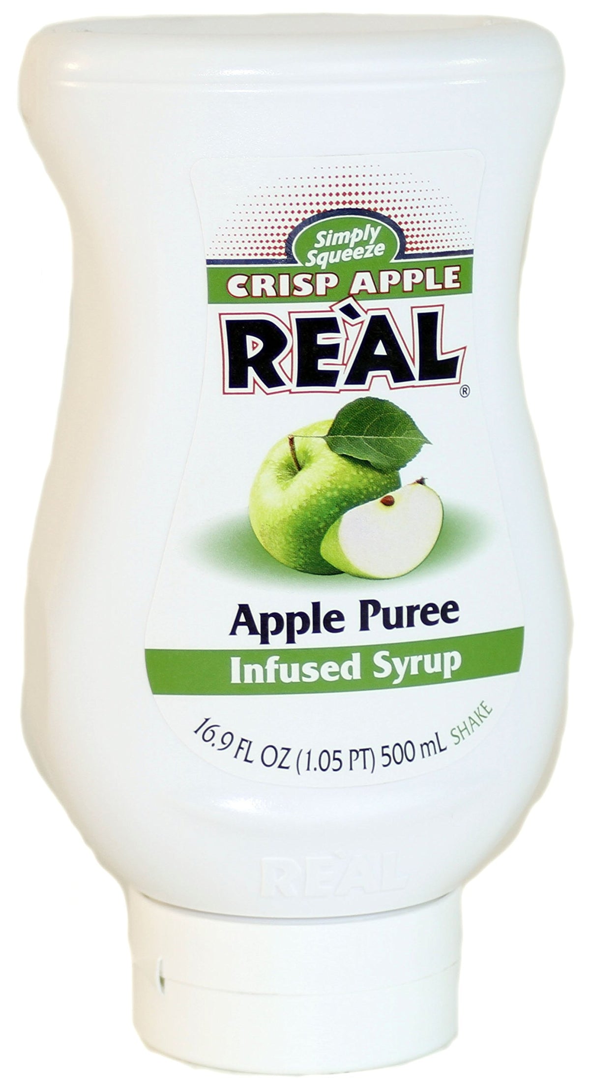 Reàl Infused Exotics Crisp Apple Syrup pour demonstrates easy, drip-free pouring.