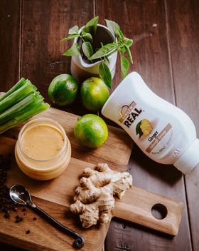 Reàl Infused Exotics Ginger Syrup built-in oxygen barrier preserves freshness and flavor.