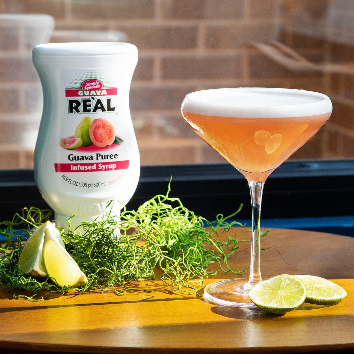 Squeeze-bottle spout in action for drip-free mixing with Reàl Infused Exotics
