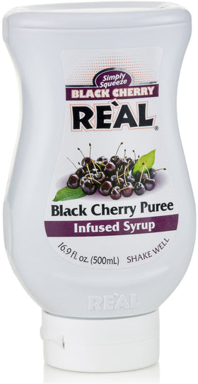 Reàl Infused Exotics bottle in use, enhances sodas and desserts.