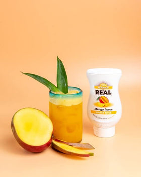 Vibrant color and aroma of mango puree by Reàl Infused Exotics for baking.