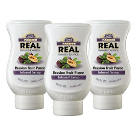 Reàl Infused Exotics passion fruit syrup three-pack ready for drinks and desserts