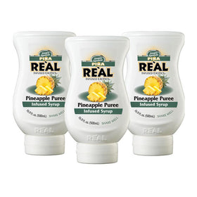 Real Infused Exotics Pina bottle pack 3 for easy, mess-free dispensing in cocktails.