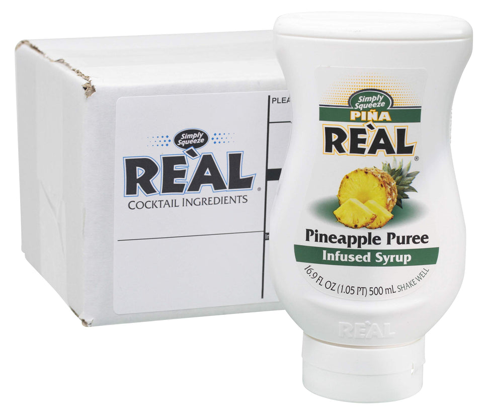 Real Infused Exotics Piña bottle ready for easy cocktails and desserts.