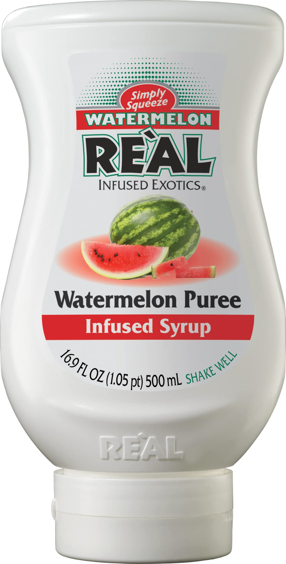 Reàl Infused Exotics Watermelon Syrup bottle ready for cocktails