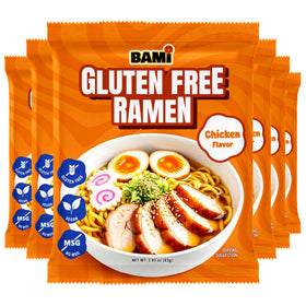 Real Naturals BAMI gluten-free ramen chicken flavor pack for quick weeknight meals.
