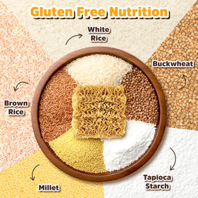 Real Naturals gluten-free multigrain ramen pack, side view, ideal for quick weeknight meals.